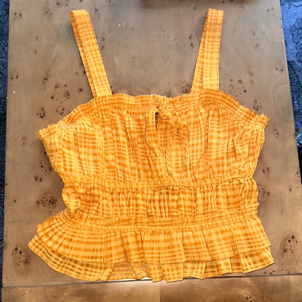 Vibrant Orange Camisole Top with Sleek Design